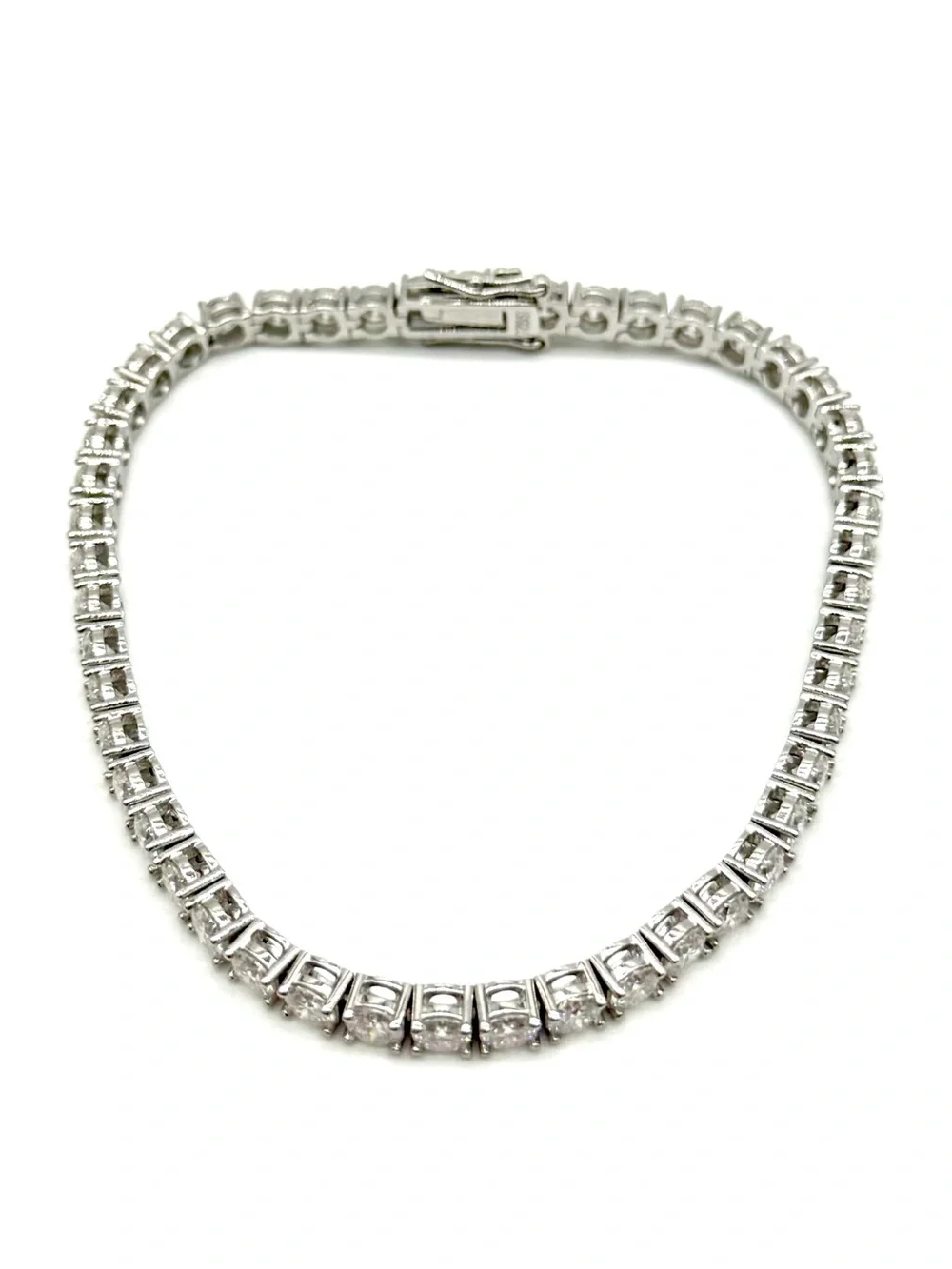 925 Silver, 13.5CTW Moissanite Tennis Bracelet - 7.5